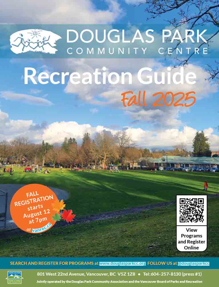 FAll 2025 recreation guide douglas park Community centre 